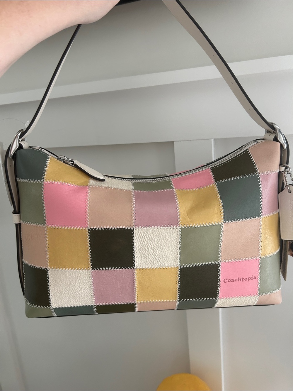 Coachtopia Alter/Ego Slouchy Shoulder Bag - pink/olive multi